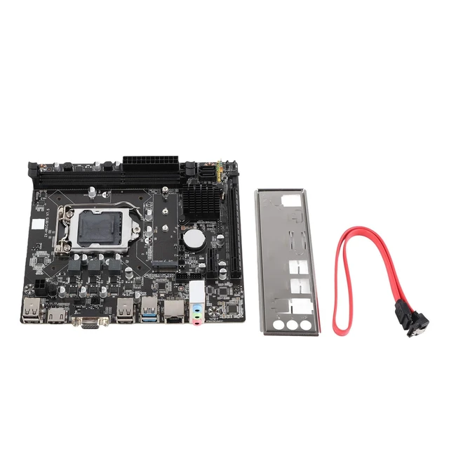 Alt view image 2 of 7 - Yctze LGA 1155 Desktop Computer Motherboard with USB3.0, Mainboard Supporting B75, DDR3 1700, Compatible with I7 2600, I3-530 Core Processors, FlexATX