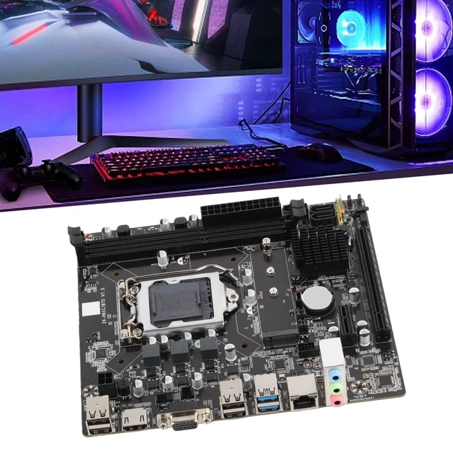 Alt view image 4 of 7 - Yctze LGA 1155 Desktop Computer Motherboard with USB3.0, Mainboard Supporting B75, DDR3 1700, Compatible with I7 2600, I3-530 Core Processors, FlexATX