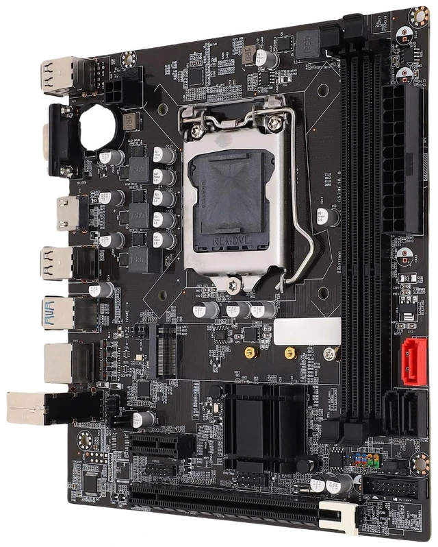 Main image of B75 LGA1155 Motherboard (Micro ATX, 2 * 8GB DDR3, PCIe 3.0, NVME M.2, SATA3.0 6Gbs, VGA HDMI Compatible, 10 Mbps LAN) for 2nd 3rd gen for Core i3 i5 i7 for E3/V2 Series