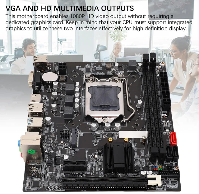 Alt view image 5 of 7 - B75 Motherboard, High Performance LGA1155 Gaming Motherboard with Dual Mode M.2 NVME NGFF 16GB DDR3 Support for i7 3770K E3 V2 8 Layer PCB Industrial Grade