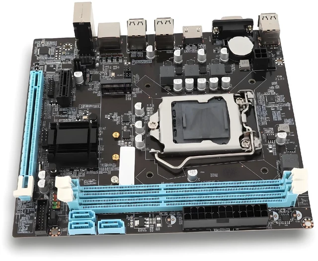 Main image of Desktop Motherboard, LGA 1155 CPU Slot, Channel DDR3, M.2 NVMe NGFF, 3 Phase Power, HD VGA Output, Micro ATX Motherboard for LGA1155 Socket I3 I5 I7 with USB2.0