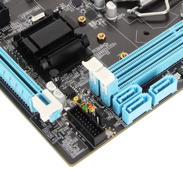 Alt view image 6 of 7 - Desktop Motherboard, LGA 1155 CPU Slot, Channel DDR3, M.2 NVMe NGFF, 3 Phase Power, HD VGA Output, Micro ATX Motherboard for LGA1155 Socket I3 I5 I7 with USB2.0