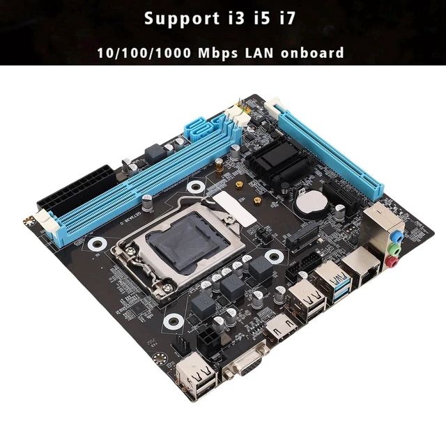 Alt view image 2 of 7 - ASHATA H81 Motherboard MATX, for LGA 1150, Supports Core I3 i5 i7, for E3 V3,for G Processors, Channel DDR3 (1600MHz), 1 X PCIe X16, NVMe NGFF SATA 6Gbs