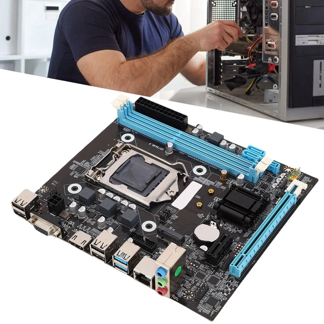 Alt view image 3 of 7 - ASHATA H81 Motherboard MATX, for LGA 1150, Supports Core I3 i5 i7, for E3 V3,for G Processors, Channel DDR3 (1600MHz), 1 X PCIe X16, NVMe NGFF SATA 6Gbs