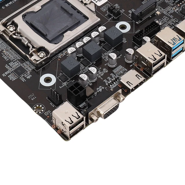 Alt view image 5 of 7 - ASHATA H81 Motherboard MATX, for LGA 1150, Supports Core I3 i5 i7, for E3 V3,for G Processors, Channel DDR3 (1600MHz), 1 X PCIe X16, NVMe NGFF SATA 6Gbs