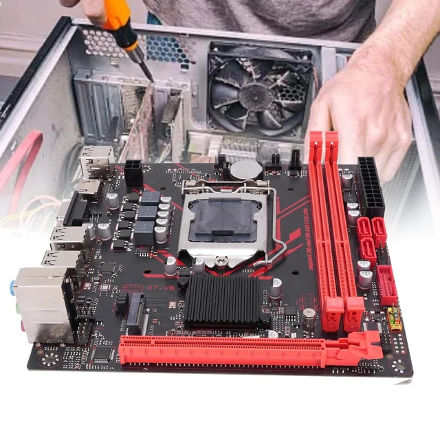 Alt view image 5 of 7 - Sanpyl H61 Mini ITX Motherboard LGA 1155 for Core i3 i5 i7 2nd,3rd Gen, Support M.2 SATA SSD, DDR3 16GB, 1080P VGA,HDMI, PCIE x8, USB 3.0, Desktop Gaming and Office PC Build
