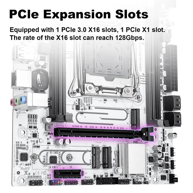 Alt view image 5 of 7 - MACHINIST X99M-D4/D3-ARGB Intel LGA 2011-V3 Motherboard, Gaming PC M-ATX | Supports Xeon E5 V3/V4 and Core i7 5th/6th processors, DDR3 DDR4, dual NVMe, TPM slot, WIFI M.2, Gigabit LAN, PCIe 3.0x16