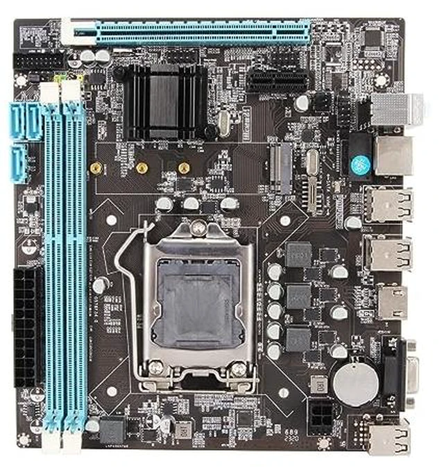 Main image of H61 LGA 1155 Gaming ATX Motherboard for LGA1155 Socket I3 I5 I7, Channel 8GB DDR3, VGA 100Mbps LAN, HDMI, PCIe 3.0 x16 Slot, PCIe x1, M.2 NVMe NGFF Slot