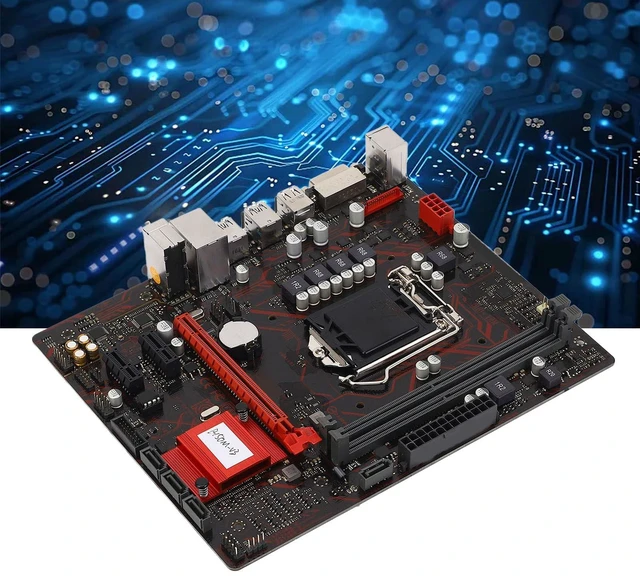 Alt view image 7 of 7 - PUSOKEI M ATX Desktop Motherboard, LGA 1151 CPU Slot DDR4 2133MHz Memory for Core i7 i5 i3 Pentium Celeron 14nm CPU, with PCI E 3.0 DVI Interface 5 Phase Power Supply