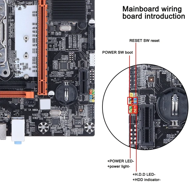 Alt view image 5 of 7 - LGA 2011-3 DDR4 Motherboard - Supports for H81, DDR4 2666/2400/2133MHz, 1x PCIe x16 & X1, USB 3.0, USB2.0, SATA, RJ45, NVME M.2 PC Mainboard for Desktop
