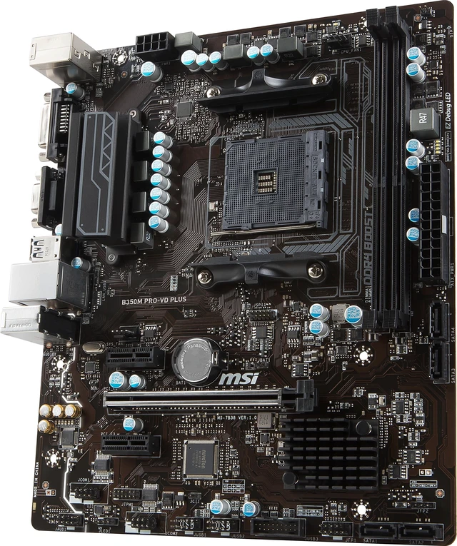 Alt view image 4 of 5 - MSI B350M PRO-VD Plus Motherboards