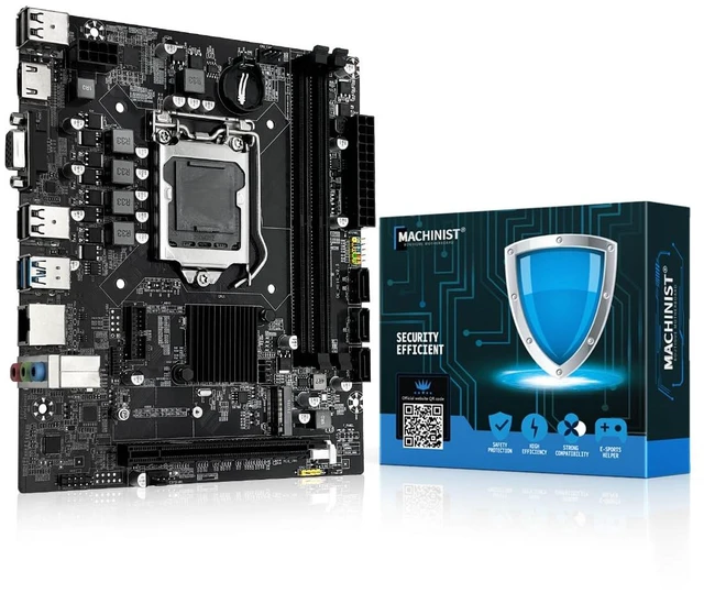 Main image of MACHINIST H110 LGA 1151 Motherboard for Intel Core 6th 7th i3/i5/i7, Pentium, Celeron Series CPUs (DDR4, NVME/SATA M.2, PCIe 2.0, SATA 6Gb/s)