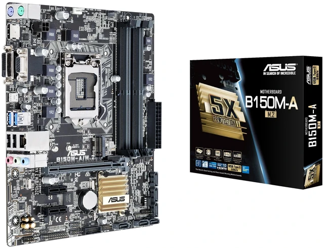 Main image of ASUS B150M-A/M.2 LGA1151 DDR4 M.2 HDMI DVI USB3.0 B150 MicroATX Motherboard DIMM LGA 1150 Motherboards