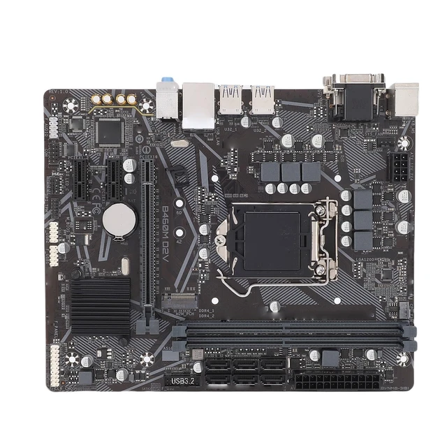 Alt view image 6 of 7 - GOWENIC B460M D2V Computer Motherboard, LGA 1200 DDR4 M ATX PC Gaming Motherboard for Core i9 i7 i5 i3, Serial ATA III, DVI and VGA Port, USB 3.2, USB 2.0, 1xPCI E X1