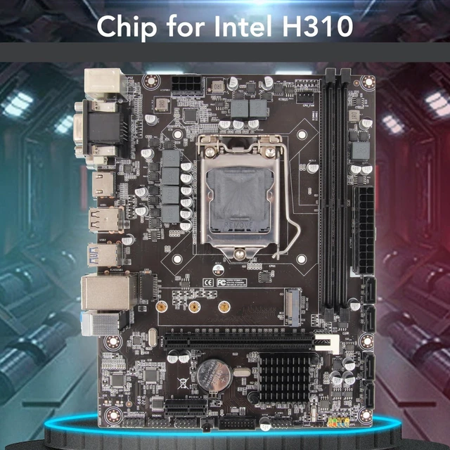 Alt view image 2 of 7 - VBESTLIFE H310 Computer Motherboard, LGA 1151 Channel DDR4 M.2 NVMe M ATX Motherboard for Inter Series, Support, VGA, DVI, USB3.0, for DIY PC Computer