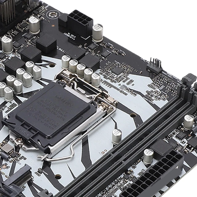 Alt view image 5 of 7 - Jectse Computer Motherboard, LGA 1200 DDR4 2933 2666 2400 2133MHz Dual Channel Mainboard with 4xSATA3.0, 4xUSB2.0, 1xPCIEx16, for 10th Gen Core Pentium Celeron Processors