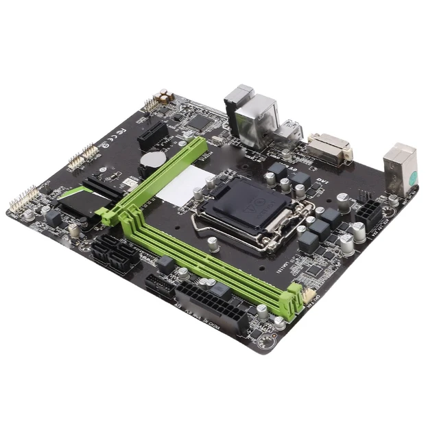 Alt view image 2 of 7 - Dpofirs Computer B150M Motherboard, Micro ATX, for LGA 1151 | 1 * PCI-E X16 & 1 * PCI-E X1, 2 x DDR4 DIMM slots, 6 x USB 3.0, 6 x USB 2.0, 1 x DVI, 1 x VGA