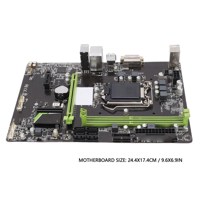 Alt view image 3 of 7 - Dpofirs Computer B150M Motherboard, Micro ATX, for LGA 1151 | 1 * PCI-E X16 & 1 * PCI-E X1, 2 x DDR4 DIMM slots, 6 x USB 3.0, 6 x USB 2.0, 1 x DVI, 1 x VGA