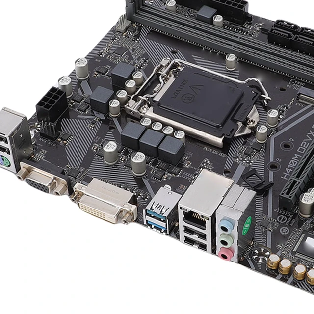 Alt view image 7 of 7 - Tangxi H410M D2VX SI Computer Motherboard, M ATX Desktop Motherboard with 2 DDR4 DIMM Slots for LGA 1200 10th Gen CPU, Support 2933 2666 2400 2133MHz, VGA DVI Output