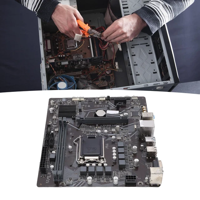 Alt view image 4 of 7 - Bewinner H510M S2 Motherboard LGA 1200, Supports 10th 11th Gen i5 i7, Micro ATX DDR4 3200MHz 64GB, PCIe 4.0, M.2 NVMe SSD, DVI Port Motherboard for Gaming PC