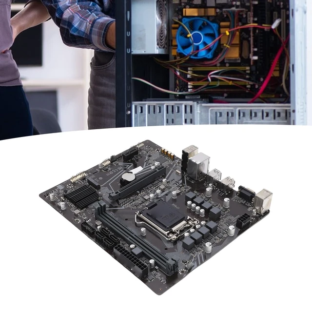 Alt view image 5 of 7 - Bewinner H510M S2 Motherboard LGA 1200, Supports 10th 11th Gen i5 i7, Micro ATX DDR4 3200MHz 64GB, PCIe 4.0, M.2 NVMe SSD, DVI Port Motherboard for Gaming PC
