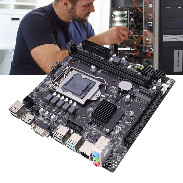 Alt view image 7 of 7 - H110 Mini ITX Motherboard, LGA1151 Socket, DDR4, M.2 NVMe, SATA3, PCIe x16, Dual Channel, for Desktop Computer