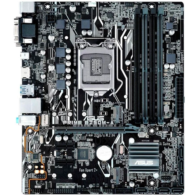 Alt view image 2 of 5 - ASUS Prime B250M-A LGA1151 DDR4 HDMI DVI VGA M.2 B250 mATX Motherboard with USB 3.1