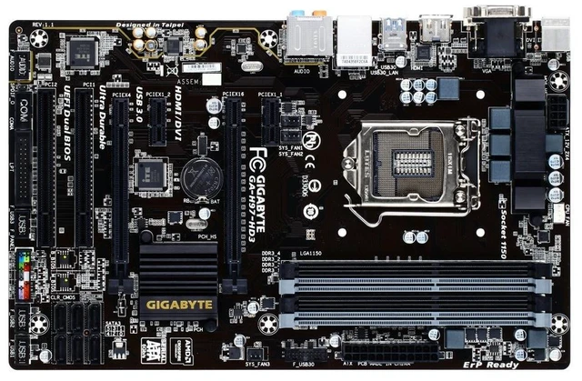 Main image of Gigabyte LGA 1150 H97 HDMI SATA 6Gb/s USB 3.0 ATX Intel Motherboard GA-H97-HD3