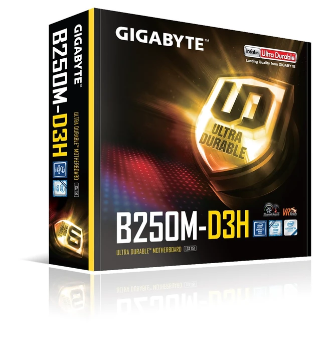 Alt view image 5 of 5 - GIGABYTE GA-B250M-D3H LGA1151 Intel H270 2-Way Crossfire Micro ATX DDR4 Motherboard