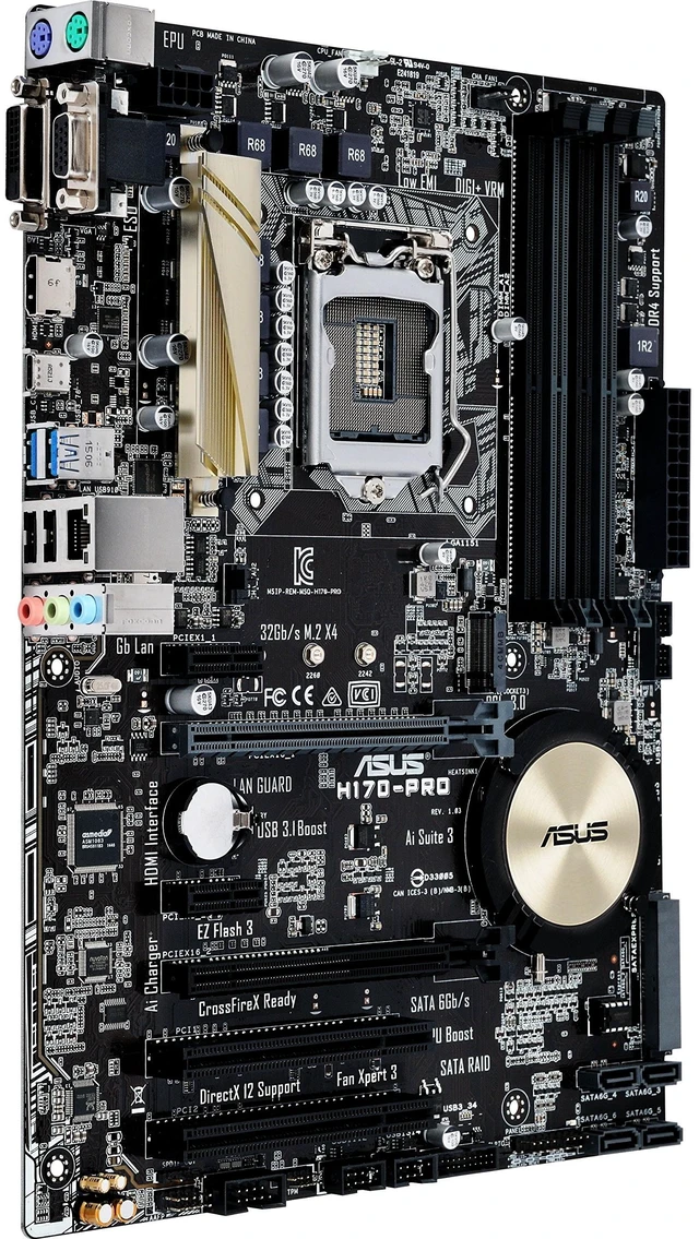 Main image of ASUS Motherboard ATX - LGA1151 Socket - H170 H170-PRO