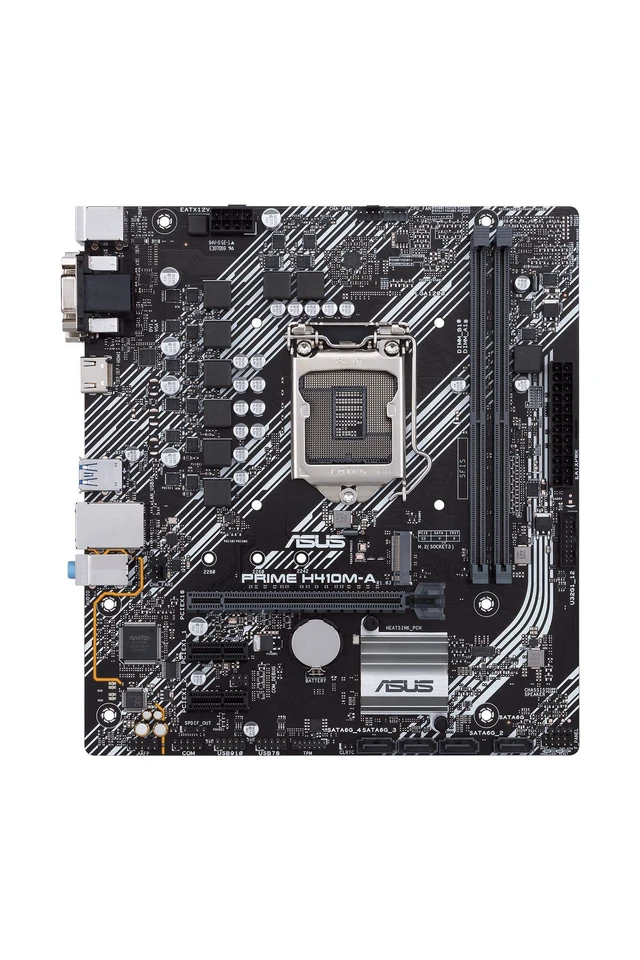 Alt view image 2 of 6 - ASUS Prime H410M-A/CSM LGA1200 (Intel® 10th Gen) Micro-ATX Commercial Motherboard (M.2 Support, HDMI, D-Sub, DVI, USB 3.2 Gen 1, COM Header, TPM Header and ASUS Control Center Express)