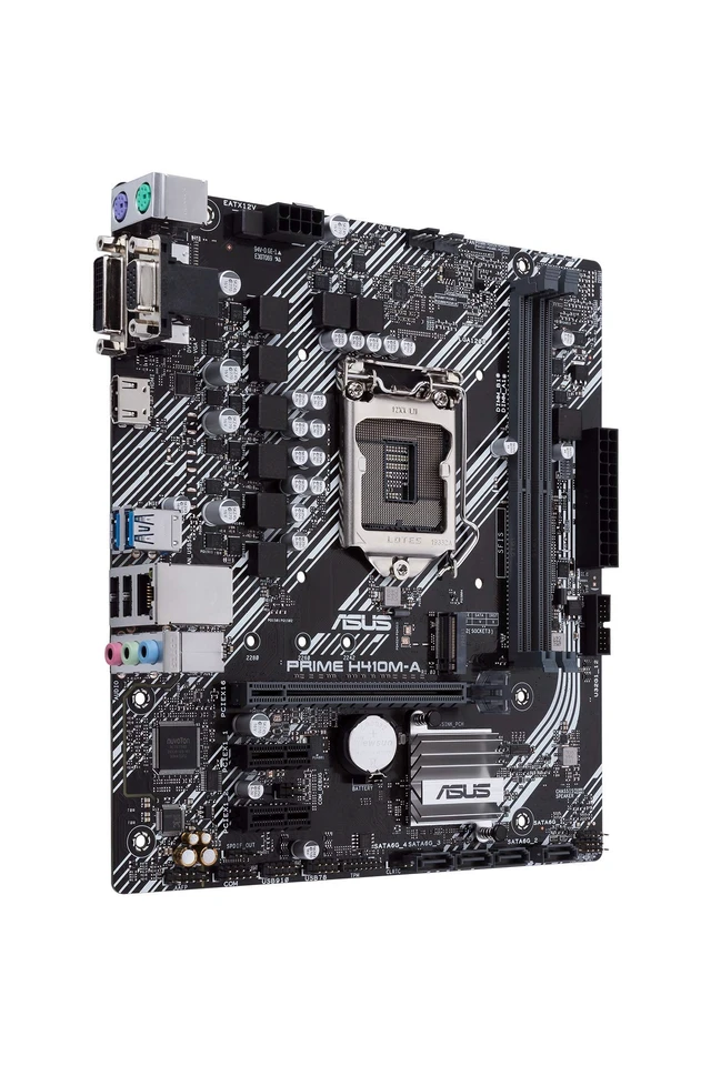 Alt view image 3 of 6 - ASUS Prime H410M-A/CSM LGA1200 (Intel® 10th Gen) Micro-ATX Commercial Motherboard (M.2 Support, HDMI, D-Sub, DVI, USB 3.2 Gen 1, COM Header, TPM Header and ASUS Control Center Express)
