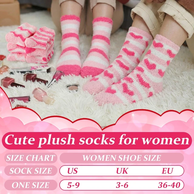 Alt view image 3 of 6 - Suncalla 30 Pcs Galentines Gifts Bulk for Girl Women Valentine's Gifts Include 10 Pink Scrunchies 10 Folding Heart Mirror 10 Fuzzy Socks for Women Friends Female Girls Sister Present Birthday