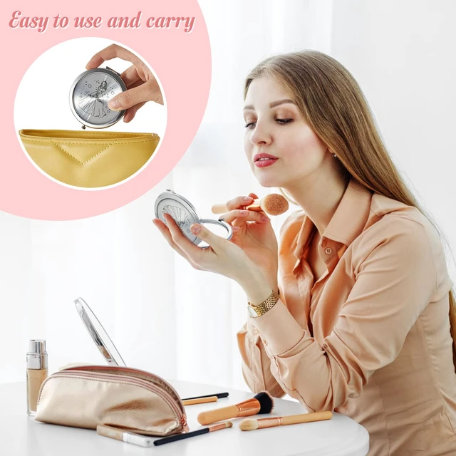 Alt view image 6 of 7 - Taiyin 24 Pcs Quinceanera Party Favors for Guests Baptism Compact Mirror Favor Round Hand Makeup Mirror Quinceanera Gifts for 15 Year Old Girl Sweet 15 Birthday Gift for Guest(Silver)