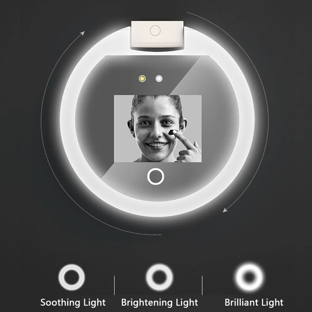 Alt view image 3 of 7 - Mirror Camera with Light, 2X Magnification, Travel Makeup, 3.5in Pocket Size, for Sunscreen Testing