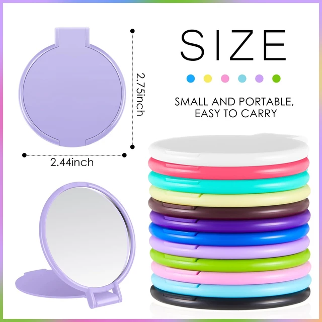 Alt view image 2 of 7 - Jetec 240 Pieces Compact Mirrors Gifts Bulk,12 Colors | Small Pocket Mirrors, Mini Portable Folding Makeup Mirrors for Travel Purse, Party Favors, Wedding Birthday Goodie Bags Gifts