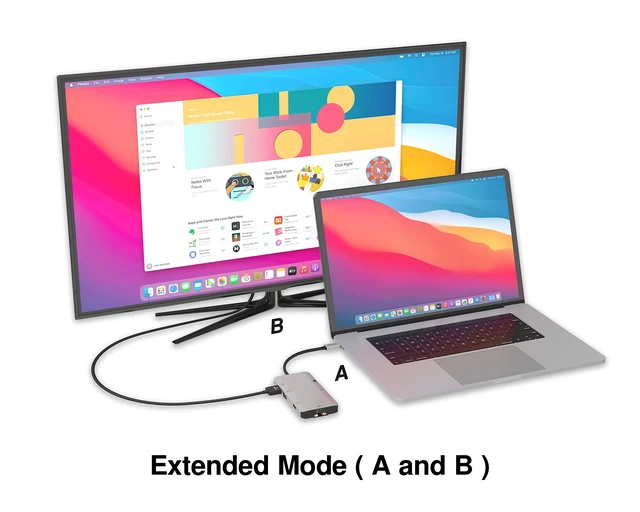 Alt view image 4 of 7 - EZQuest USB C Hub Docking Station 8 in 1 with 4K HDMI, 1 Gbit Ethernet, 3 USB A 3.0 Ports, 1 USB-C PD/Data, SD/Micro SD for Work and Travel, Compatible with MacBook/Dell/HP/Lenovo/Laptops