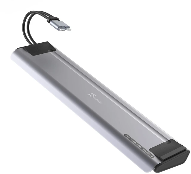 Main image of j5create USB C Dual 4K60 Display Docking Station (12-in-1), Built-in M.2 | SSD Slot, HDMI, DisplayPort, 10Gbps USB-A, Card Reader, PD 100W, Ethernet, for Surface Pro 7/8/9/11 (JCD551)