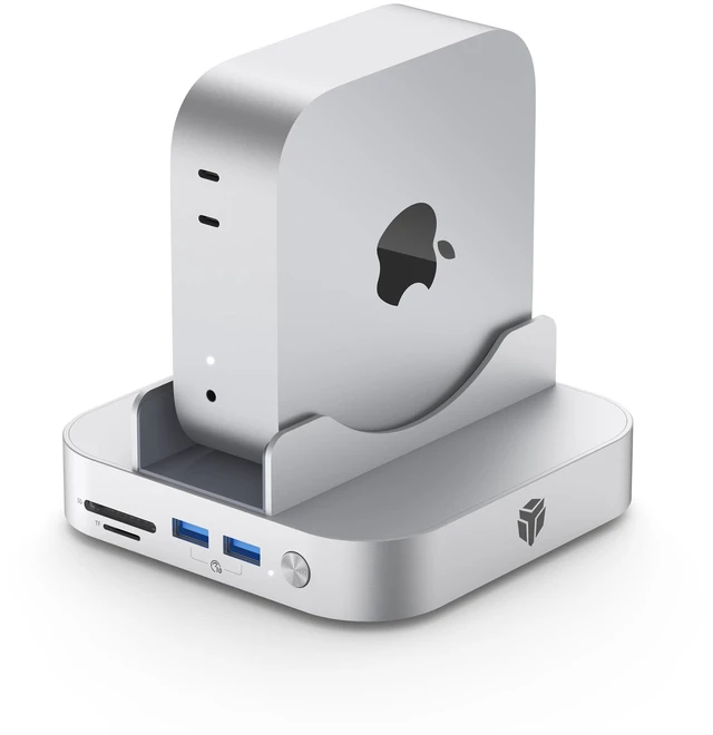 Main image of Yottamaster 9-in-1 Mac mini M6/M5 Pro/M4 Dock with Cooling Fan Aluminum Hub | Mac mini M6/M5/M4 Docking Station with 2*USB-A 3.2, 10Gbps USB-C, 8TB , DC 12V, Vertical Design, 3.5mm Audio, Multi-OS