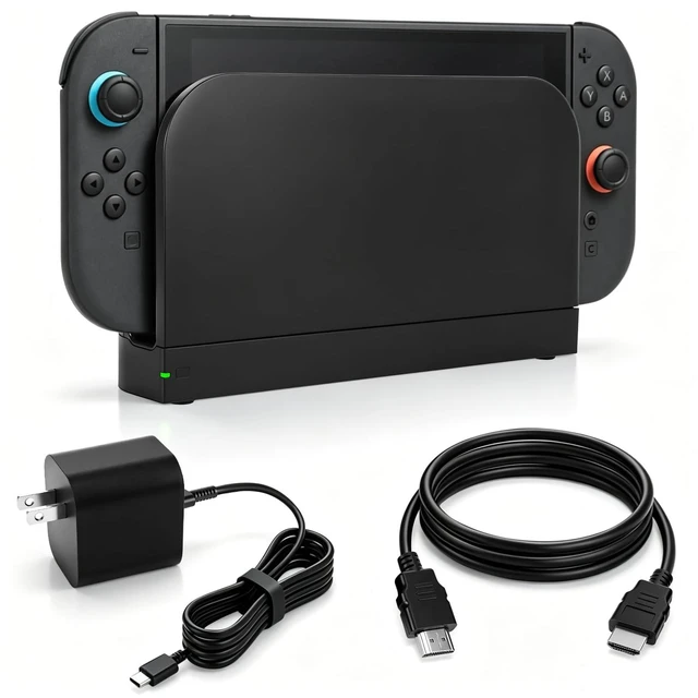 Main image of Docking Station for Switch 2, TV Charging Dock with HDMI & USB Ports | HDMI TV Connection, Charger & Cable Included for Home Entertainment, Gaming Setup and Easy Installation