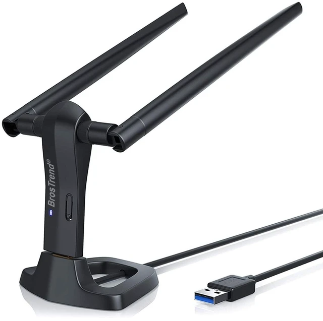 Main image of BrosTrend AC1200 Linux Compatible WiFi Adapter for PC, Raspberry Pi, Odroid | Long Range USB WiFi Adapter Linux for Ubuntu, Kali, Mint, Debian, Lubuntu, Mate, Zorin, PureOS, Windows etc. 5GHz + 2.4GHz