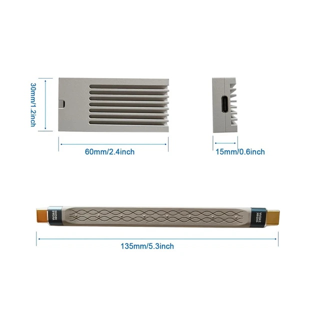 Alt view image 4 of 5 - USB C to 10GbE Ethernet Adapter,10G USB 3.2 Gen 2x2 RJ45 Realtek RTL8159 | 10G USB Network Adapter, Realtek chip, Wired LAN Network Connection, Network Converter for Laptop, Linux PC, Macbook