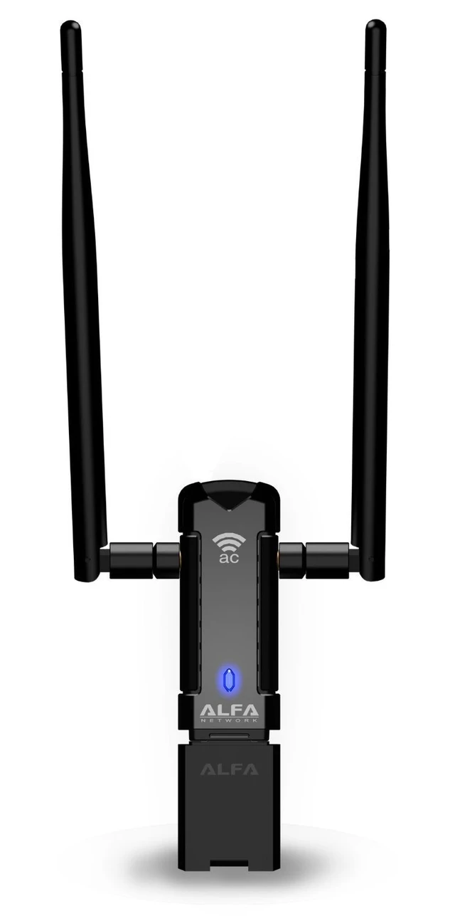 Alt view image 3 of 7 - ALFA Network AWUS036AC Long-Range Wide-Coverage Dual-Band AC1200 USB Wireless Wi-Fi Adapter w/High-Sensitivity External Antenna - Windows, MacOS & Kali Linux Supported