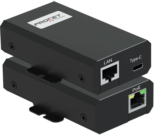 Main image of PROCET 2.5G PoE Splitter, 25W Gigabit PoE to USB C PD & RJ45 Ethernet Connectivity for eero 6/7, Wireless AP, Tablet, iPad, Google TV, USB C Hub, Digital Display, Smart Home Hub