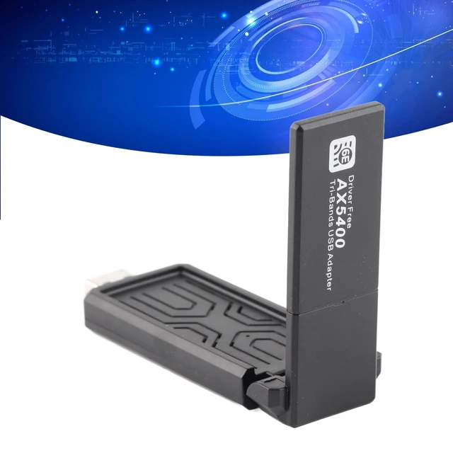 Alt view image 3 of 7 - Band 6E Network Adapter, 5400Mbps USB Card 6E Network Adapter for 11, Supports 2.4G 5G 6G