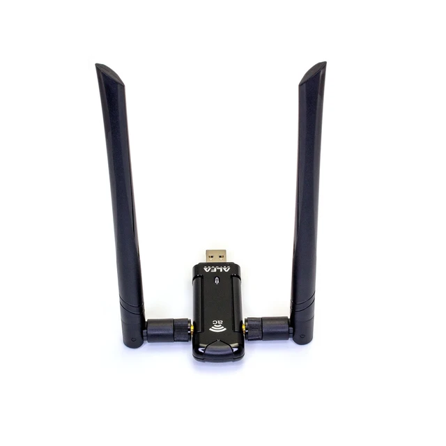Alt view image 5 of 7 - Alfa Long-Range Dual-Band AC1200 Wireless USB 3.0 Wi-Fi Adapter w/2x 5dBi External Antennas - 2.4GHz 300Mbps / 5Ghz 867Mbps - 802.11ac & A, B, G, N