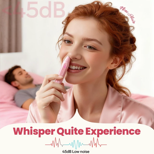 Alt view image 6 of 7 - Nose Hair Trimmer for Women -Electric Painless Nose Hair Clipper, Easy Cleansing, IPX7 Waterproof, Safe & Quiet, Travel Lock USB-C Rechargeable, Pink