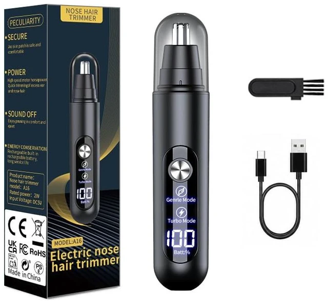 Main image of Electric Nose Hair Trimmer, with LED Power Indicator, can Switch Between Gentle and Strong Modes, the Head can be Detached for Water Cleaning and Drying, USB Charging, Ultra-Long Standby time