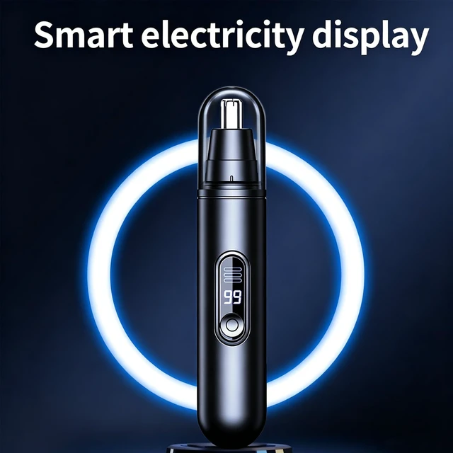 Alt view image 2 of 7 - NBMYHBK Electric Nose Hair Trimmer, Smart Safe LCD Display High Quality Model Portable Electric Nose Trimmer with USB Charging Li Battery Nose Hair Trimmer for Men & Women