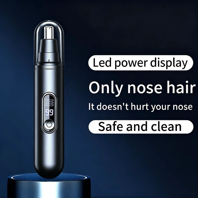 Alt view image 3 of 7 - NBMYHBK Electric Nose Hair Trimmer, Smart Safe LCD Display High Quality Model Portable Electric Nose Trimmer with USB Charging Li Battery Nose Hair Trimmer for Men & Women